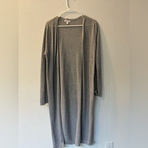 Long gray cardigan